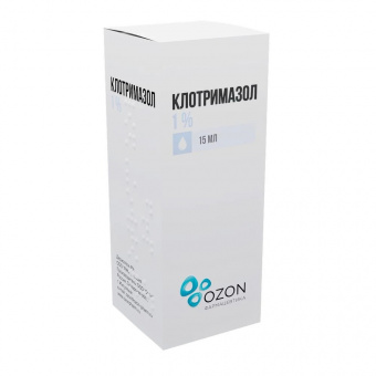 Клотримазол р-р д/наруж прим 1% 15мл