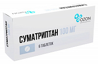 Суматриптан тбл п/п/о 100мг №6