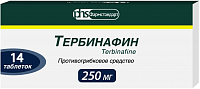 Тербинафин тбл 250мг №14