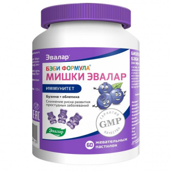 Бэби Формула Мишки Эвалар иммунитет паст жеват №60