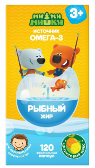 Рыбий жир капс жеват Ми Ми Мишки цитрусовый микс 400мг №120