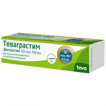 Теваграстим р-р в/в п/к 60млн МЕ/мл 0,5мл №1
