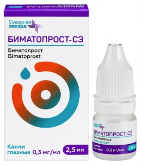 Биматопрост-СЗ капли глазные 0,3мг/мл фл/кап 2,5мл №1