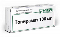 Топирамат-АЛСИ тбл п/п/о 100мг №30 яч конт 10*3