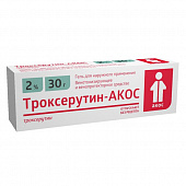 Троксерутин-АКОС гель д/наруж прим 2% 30г