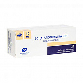 Эсциталопрам Канон тбл п/п/о 10мг №28