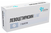 Левоцетиризин тбл п/п/о 5мг №7