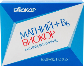 Биокор Магний+Витамин В6 држ №60