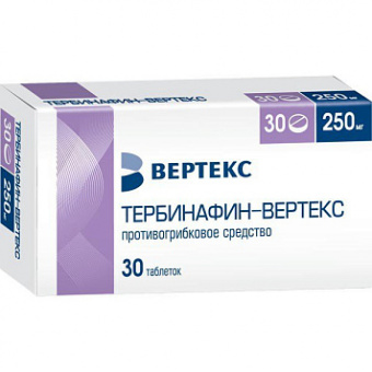 Тербинафин-Вертекс тбл 250мг №30
