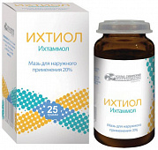 Ихтиол мазь д/наруж прим 10% 25г №1