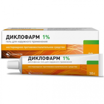 Диклофарм гель д/наруж прим 1% 30г №1