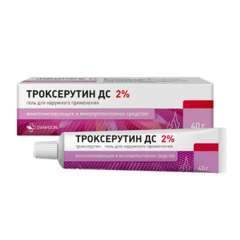 Троксерутин ДС гель д/наруж прим 2% 30г