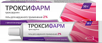 Троксифарм гель д/наруж прим 2% 50г