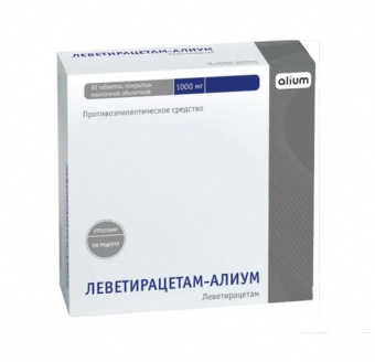 Леветирацетам-Алиум тбл п/п/о 1000мг №30 яч конт 10*3