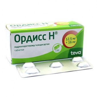 Ордисс Н тбл 12,5мг+16мг №30