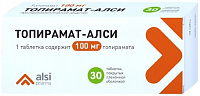 Топирамат тбл п/п/о 100мг №30 яч конт 10*3