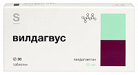 Вилдагвус тбл 50мг №30 яч конт 10*3