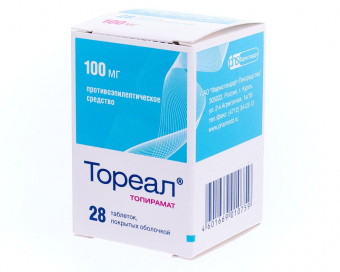 Тореал тбл п/п/о 100мг №28 фл п/п пач карт