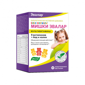 Бэби Формула Мишки Эвалар мультивитамины паст жеват №60