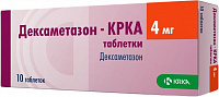 Дексаметазон-КРКА тбл 4мг №10 блист 10*1