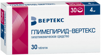 Глимепирид-Вертекс тбл 4мг №30