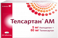 Телсартан АМ тбл 5мг+80мг №28