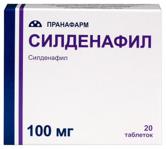 Силденафил тбл п/п/о 100мг №20