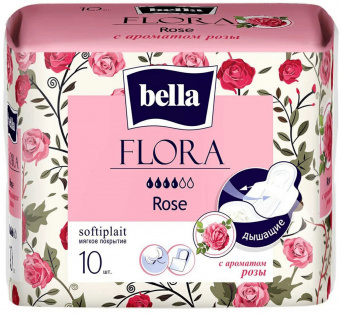 Белла Флора прокладки ароматиз Роза №10