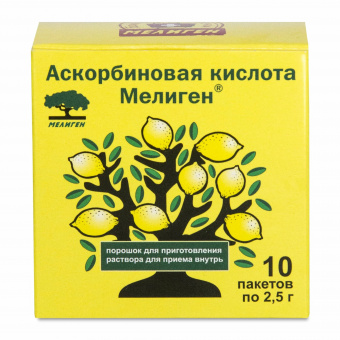 Аскорбиновая к-та Мелиген пор 2,5г №10