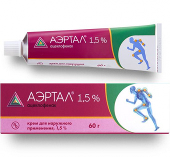 Аэртал крем д/наруж прим 1,5% 60г