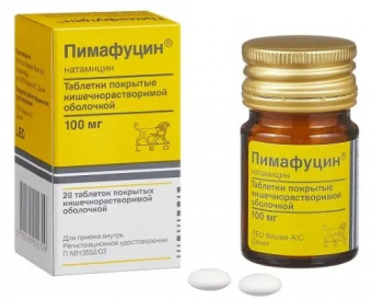 Пимафуцин тбл п/кишечнор/о 100мг №20