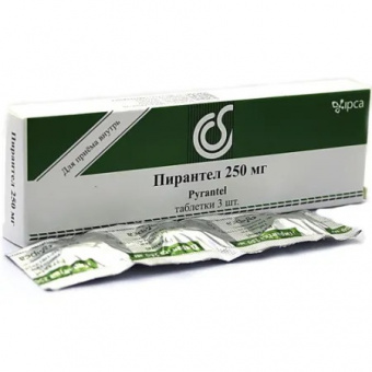 Пирантел тбл 250мг №3 стрип 3*1
