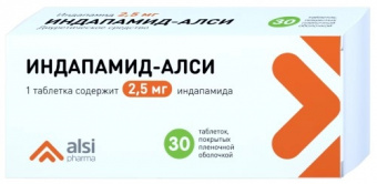 Индапамид-АЛСИ тбл п/п/о 2,5мг №30