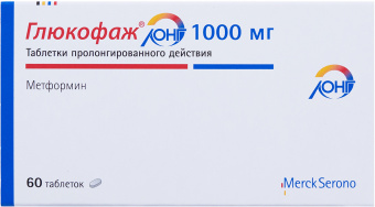 Глюкофаж Лонг тбл пролонг д-я 1000мг №60