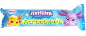 Аскорбиновая к-та Лунтик жев тбл 3г №10