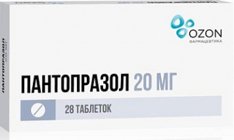 Пантопразол тбл кишечнор п/о 20мг №28