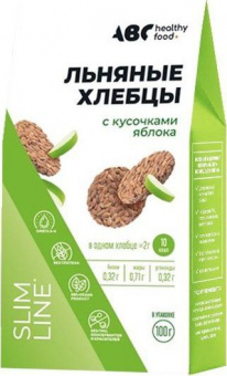 АВС ХЭЛСИ ФУД ХЛЕБЦЫ ЛЬНЯНЫЕ С КУСОЧКАМИ ЯБЛОКА 100Г