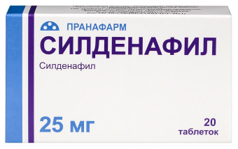 Силденафил тбл п/п/о 25мг №20