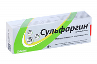 Сульфаргин мазь д/наруж прим 1% 15г