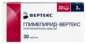 Глимепирид-Вертекс тбл 3мг №30