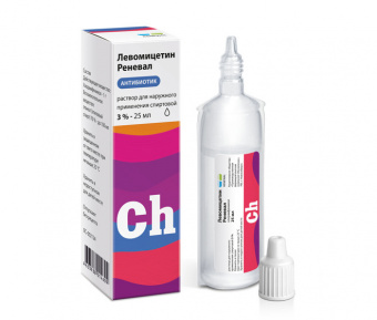 Левомицетин Реневал р-р д/наруж прим спиртовой 3% 25мл