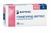 Глимепирид-Вертекс тбл 2мг №30