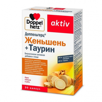 Доппельгерц Женьшень таурин капс №30