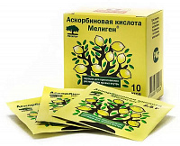 Аскорбиновая к-та пор д/р-ра д/пр внутрь 2,5г №10