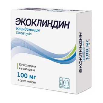 Экоклиндин супп ваг 100мг №3