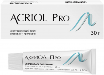 Акриол Про крем д/мест/наруж прим 2,5%+2,5% 30г