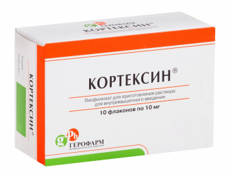 Кортексин лиоф д/р-ра в/м 10мг №10