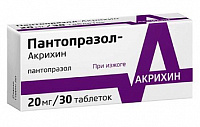 Пантопразол-Акрихин тбл кишечнор п/п/о 20мг №30