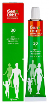 Белогент крем д/наруж прим 0,05%+0,1% 30г
