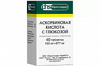 Аскорбиновая к-та с глюкозой тбл 100мг+877мг №40